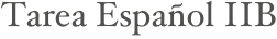 Tarea Español IIB